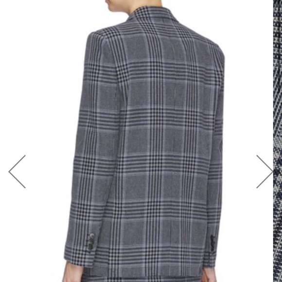 ACNE STUDIOS NOTCHED LAPEL CHECK PLAID BLAZER - Picture 3 of 12